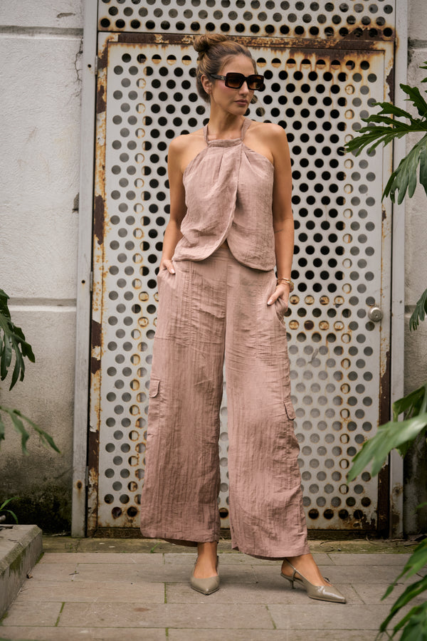 PANTALÓN PELELOPE TEXTURA CAFÉ