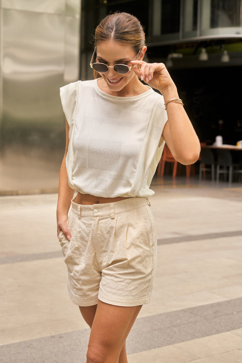 CAMISETA FIORELLA BEIGE